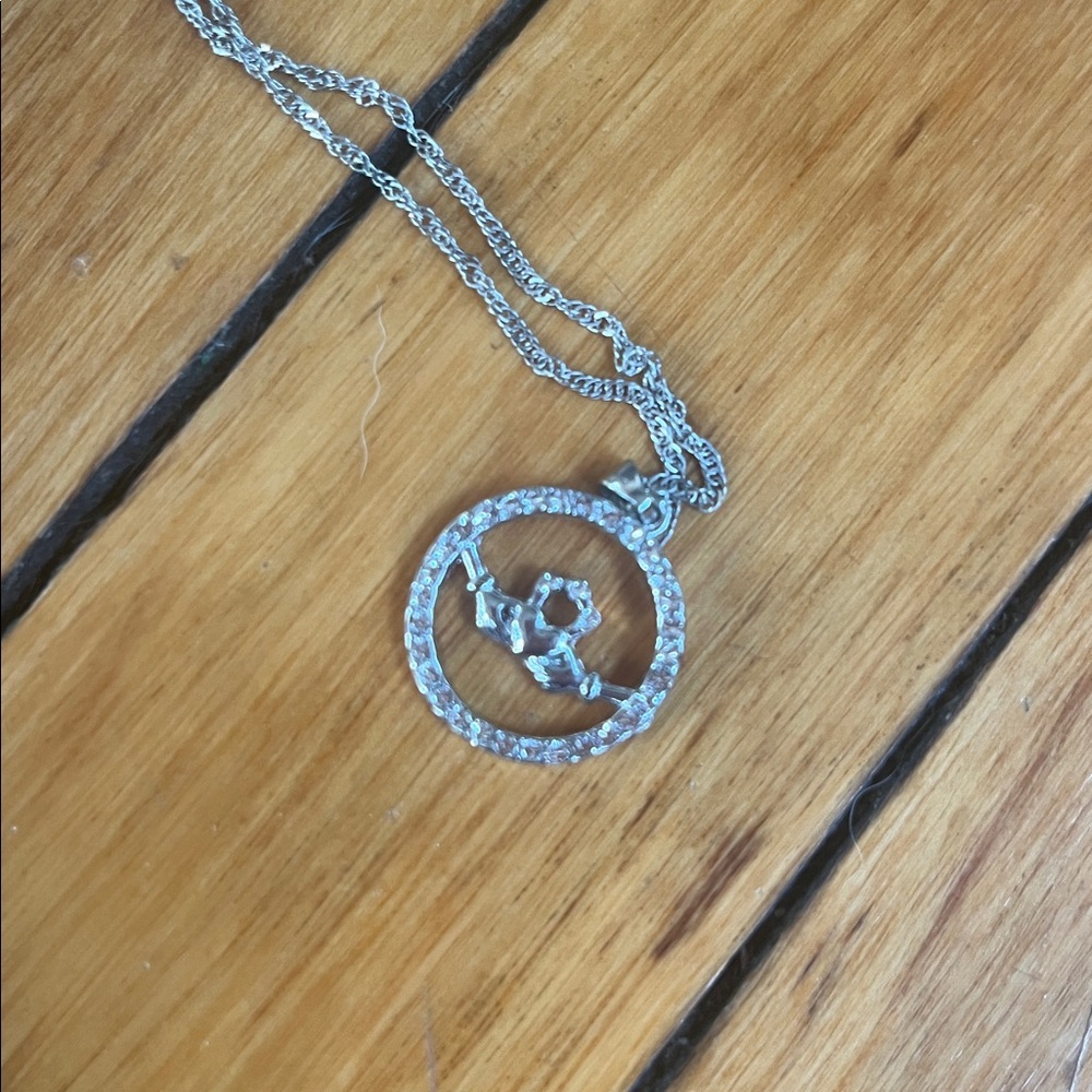 Glencara Rhinestone Claddagh Pendant Necklace